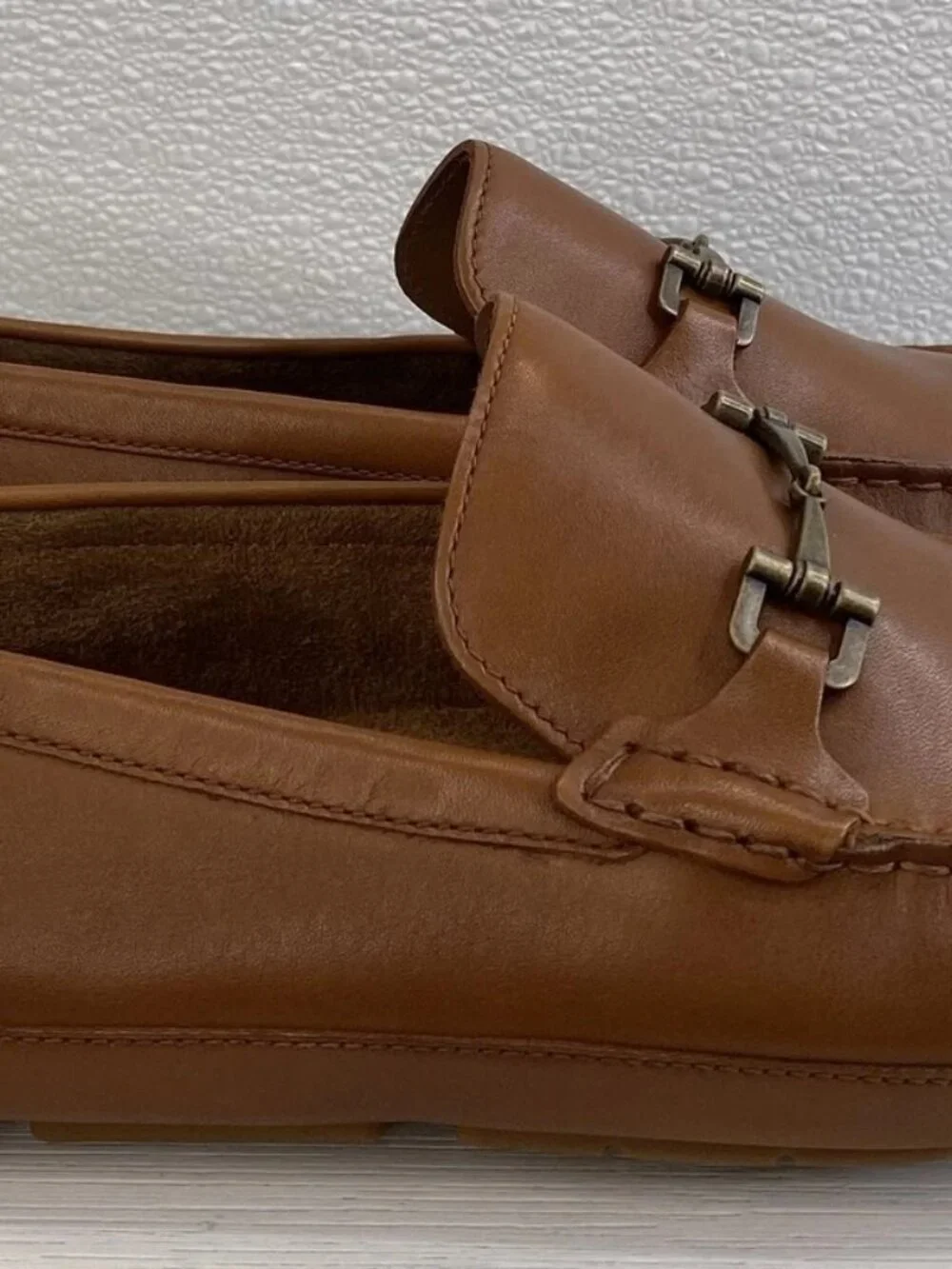 Cole Haan Wyatt Driver Loafers Men's Size 13M British Tan Leather Bit Buckle